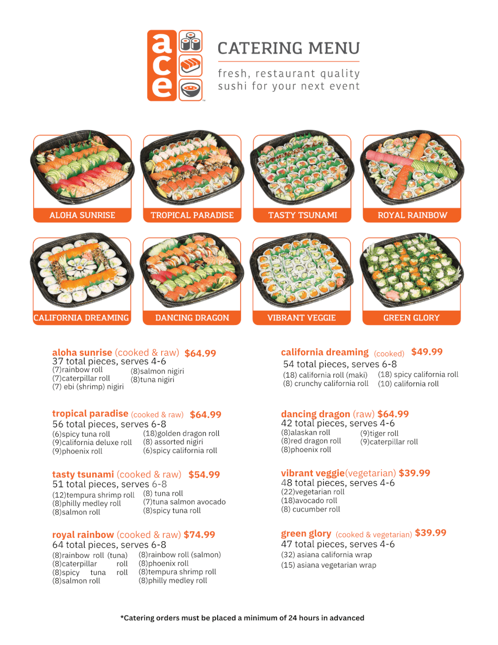 ACE Sushi Catering Order Form Standard 2025